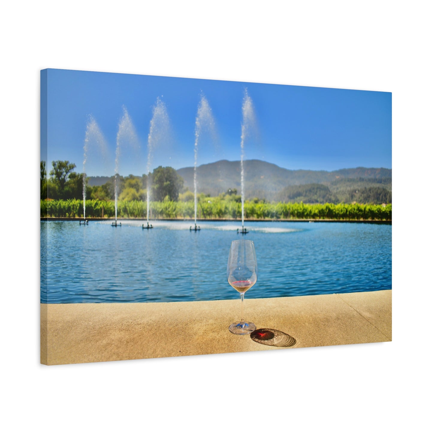 Wine and Water Reflections Canvas Print