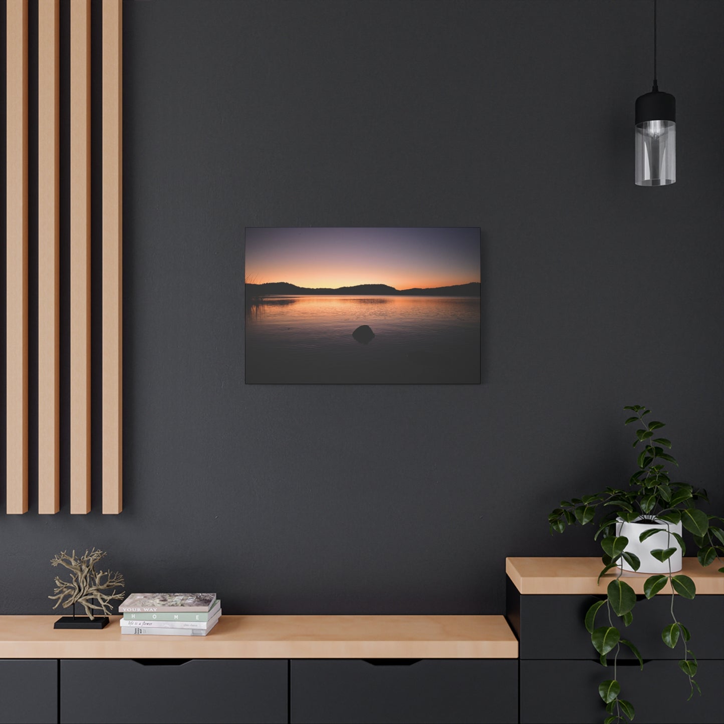 Sunset Over Lake Hennessy Canvas Print | Wall Art from Napa Valley, California