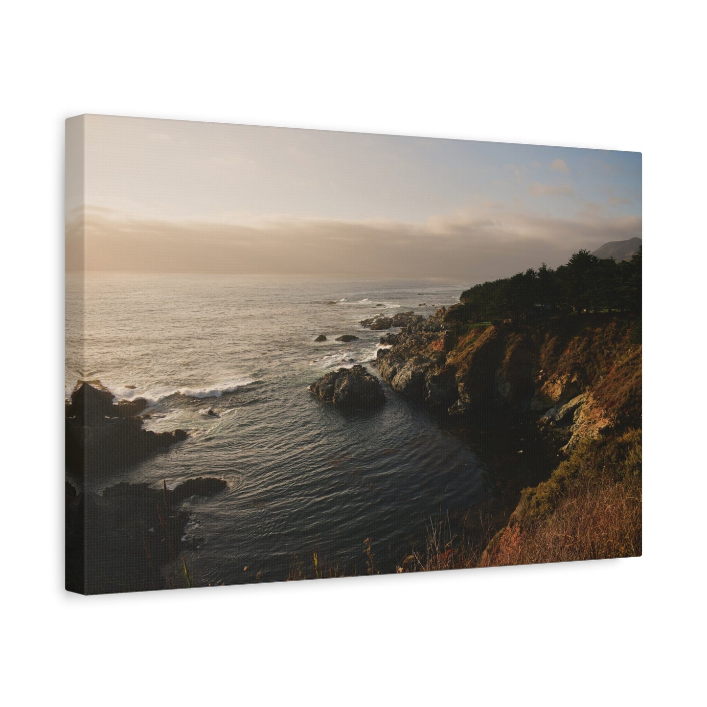 Vibrant Coastal Beauty at Big Sur, California - Canvas Print | Nature-Inspired Art for Your Home