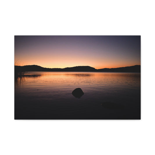 Sunset Over Lake Hennessy Canvas Print