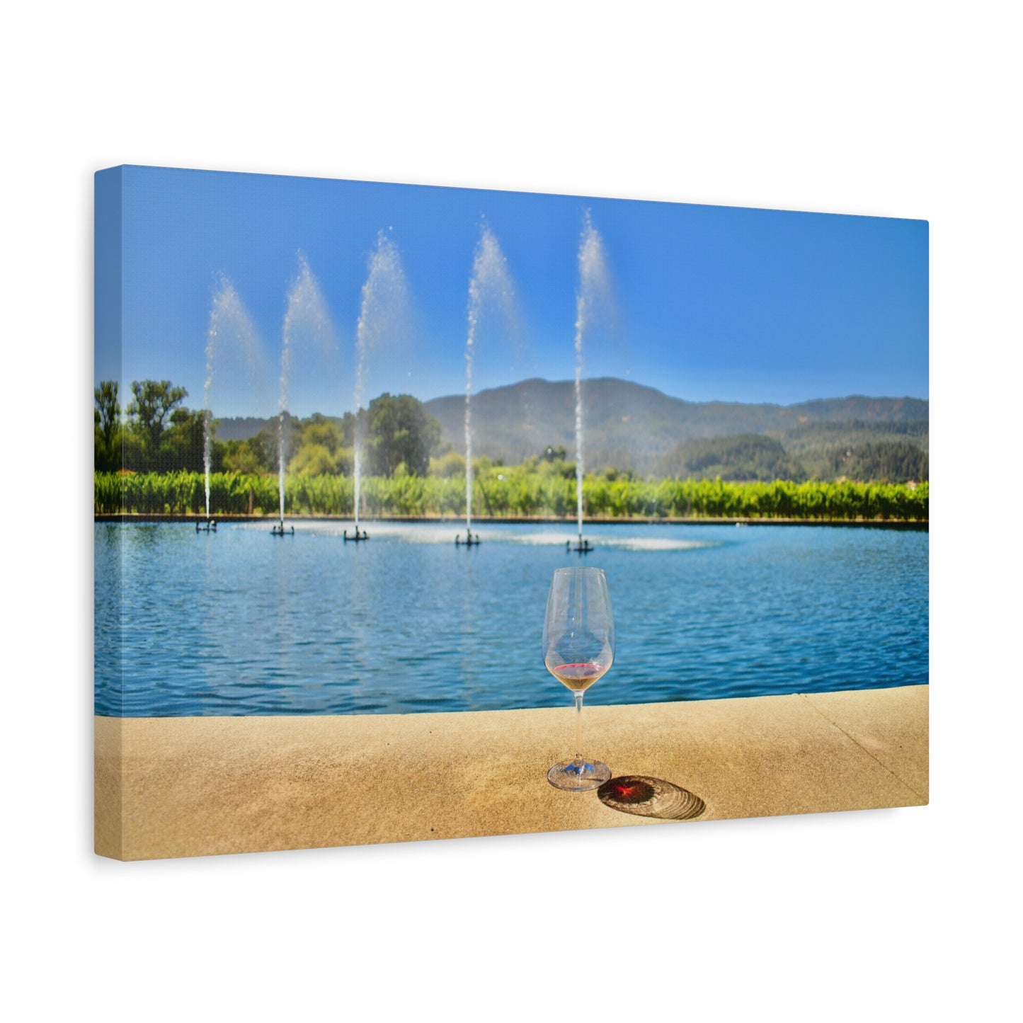 Wine and Water Reflections Canvas Print | Wall Art from Napa Valley, California