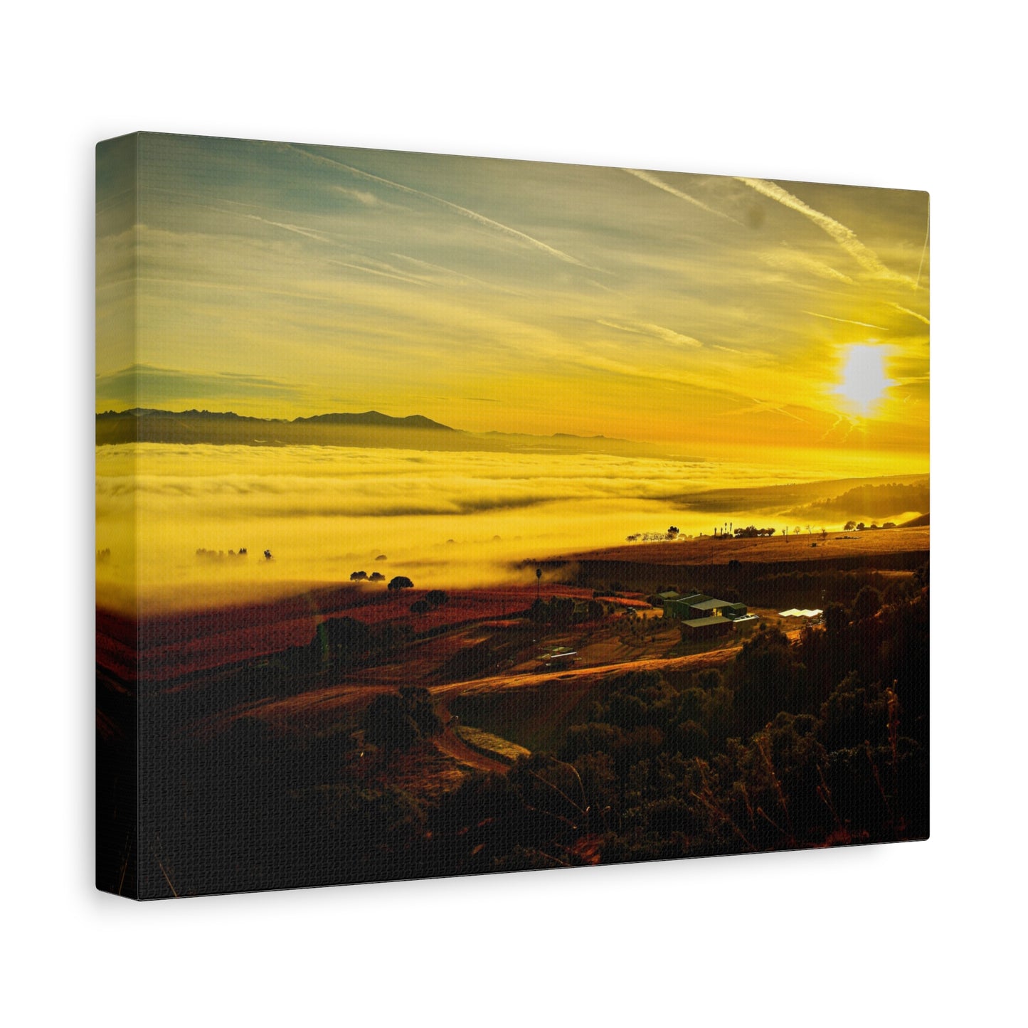 Golden Sunrise Over Carmel Valley Canvas Print - Embrace the Beauty of California's Central Coast