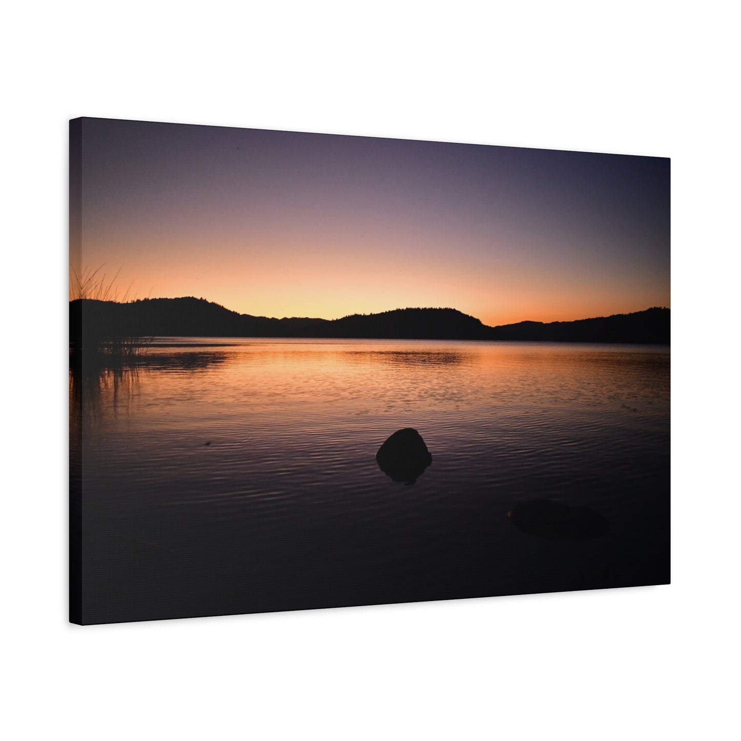 Sunset Over Lake Hennessy Canvas Print | Wall Art from Napa Valley, California