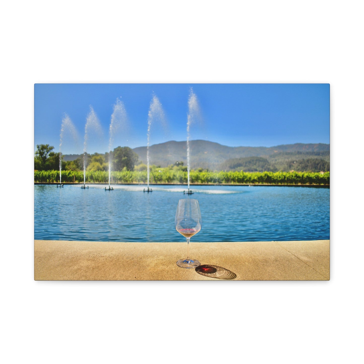 Wine and Water Reflections Canvas Print | Wall Art from Napa Valley, California