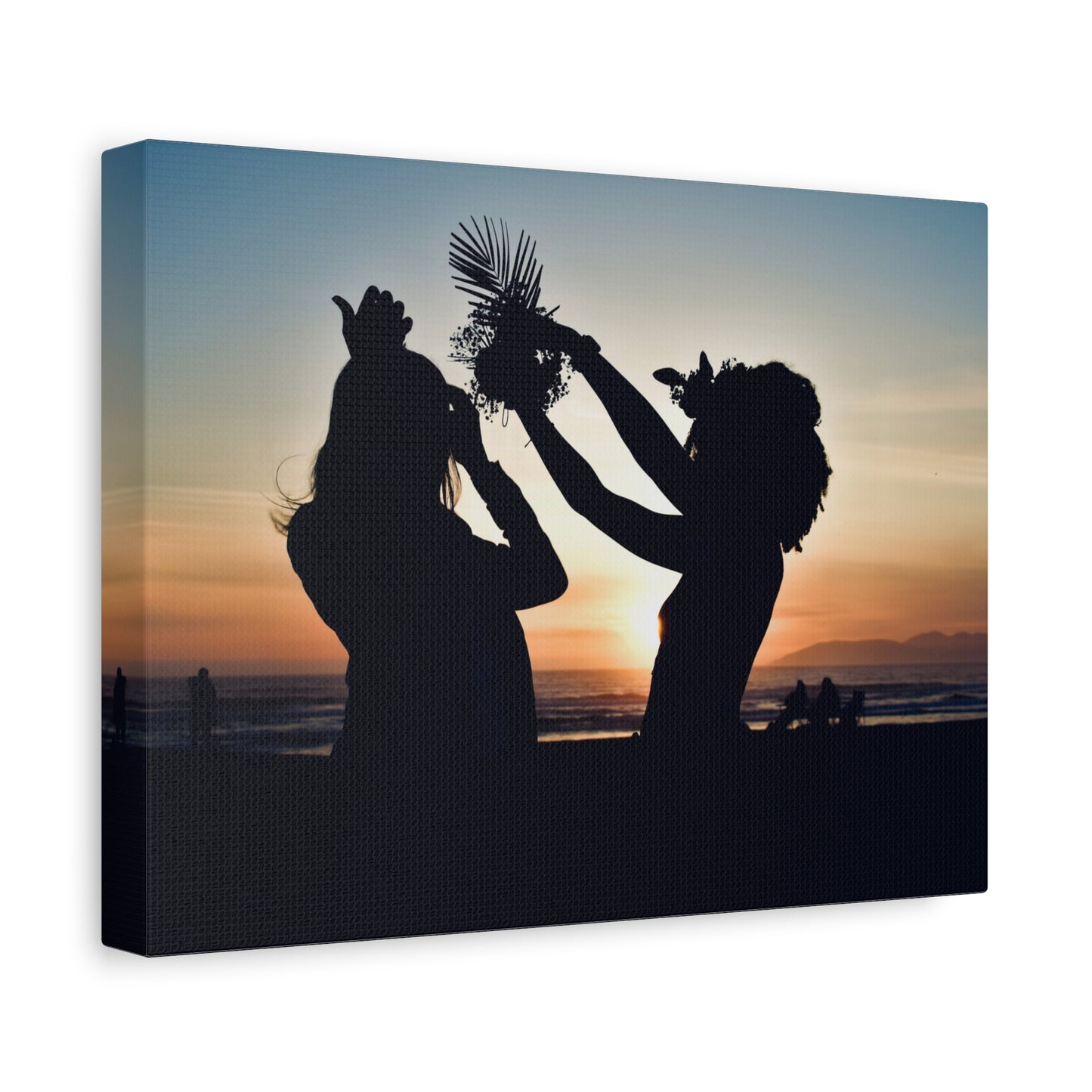 Silhouettes at Sunset Canvas Print | Beach Wall Art from Pismo Beach California