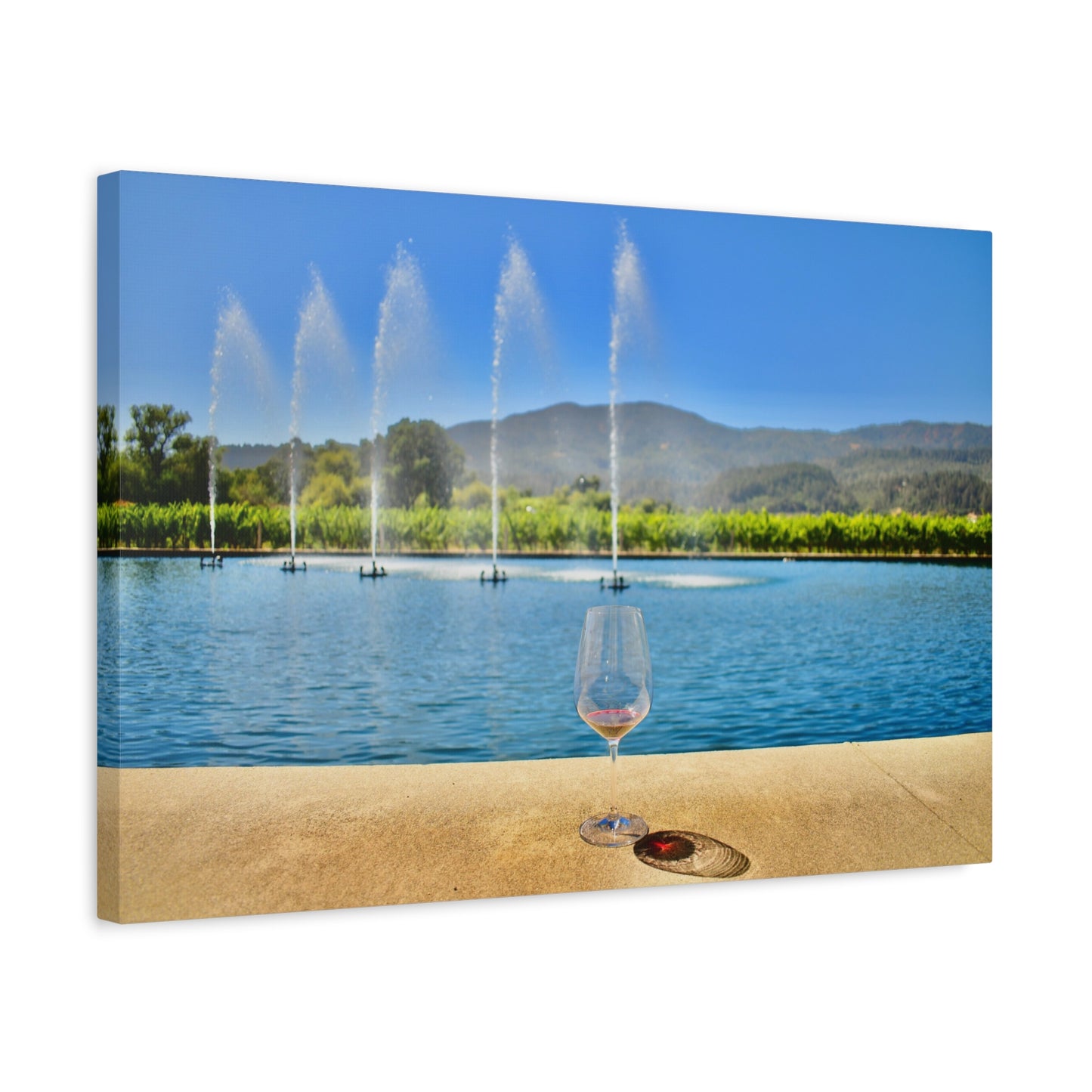 Wine and Water Reflections Canvas Print | Wall Art from Napa Valley, California