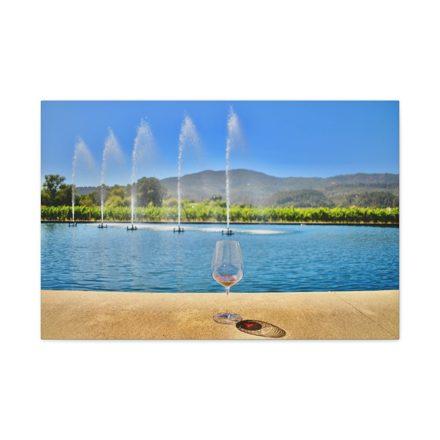 Wine and Water Reflections Canvas Print | Wall Art from Napa Valley, California