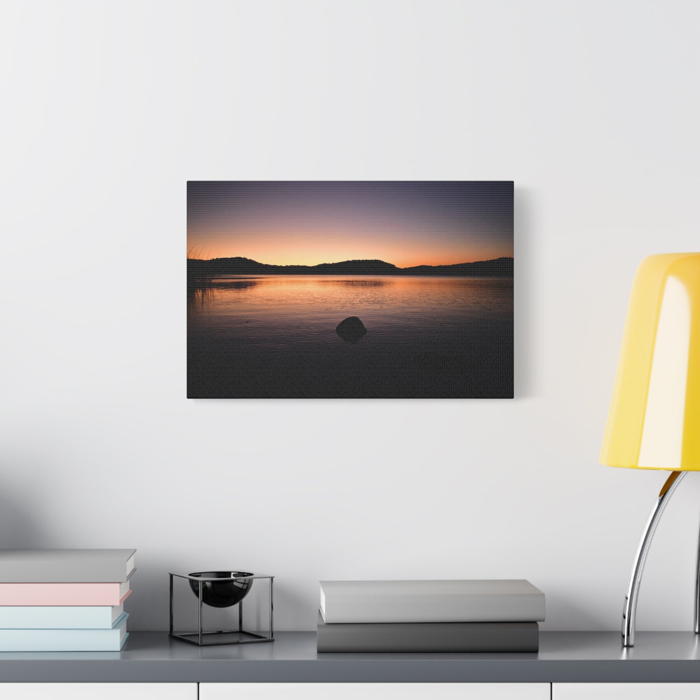 Sunset Over Lake Hennessy Canvas Print | Wall Art from Napa Valley, California