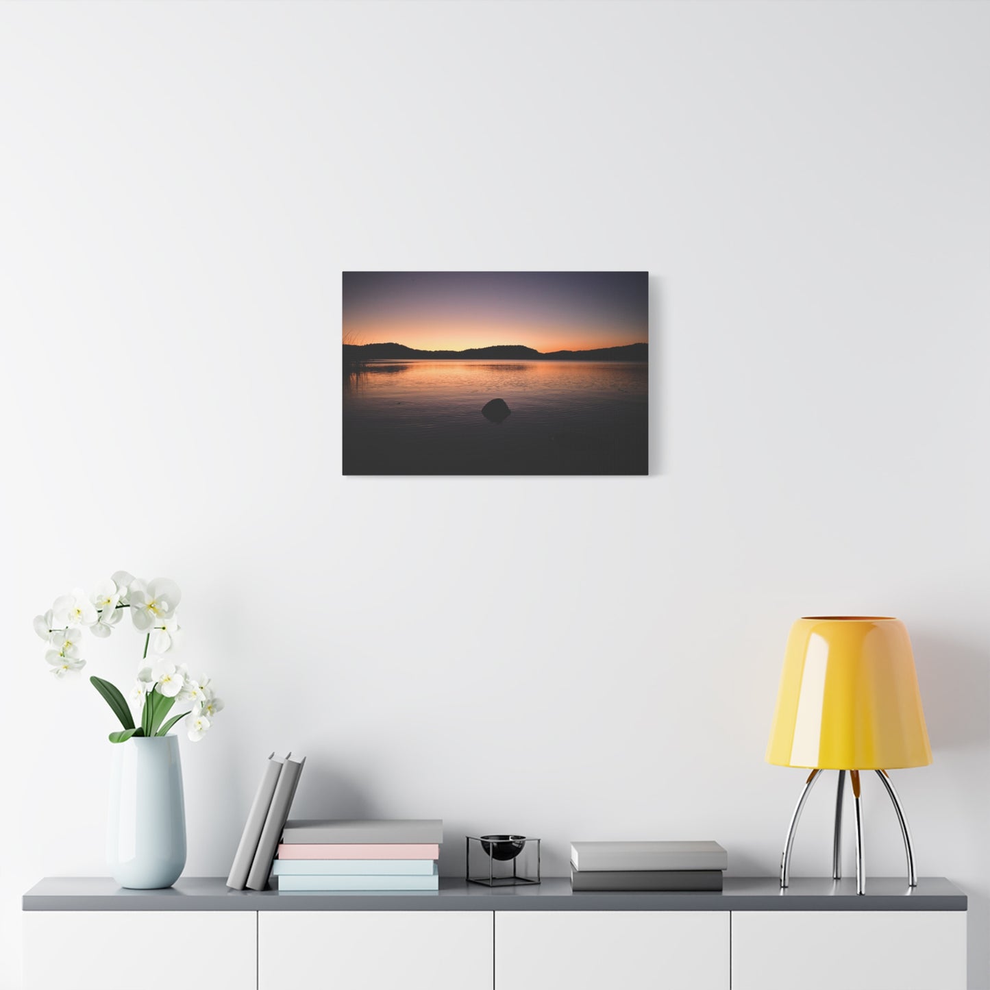 Sunset Over Lake Hennessy Canvas Print | Wall Art from Napa Valley, California