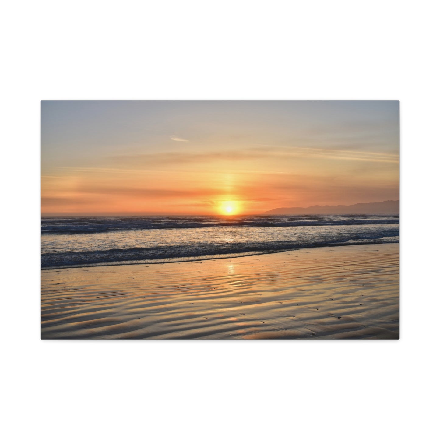 Enchanting Oceano Sunset - Canvas Print | Captivating Coastal Wall Art