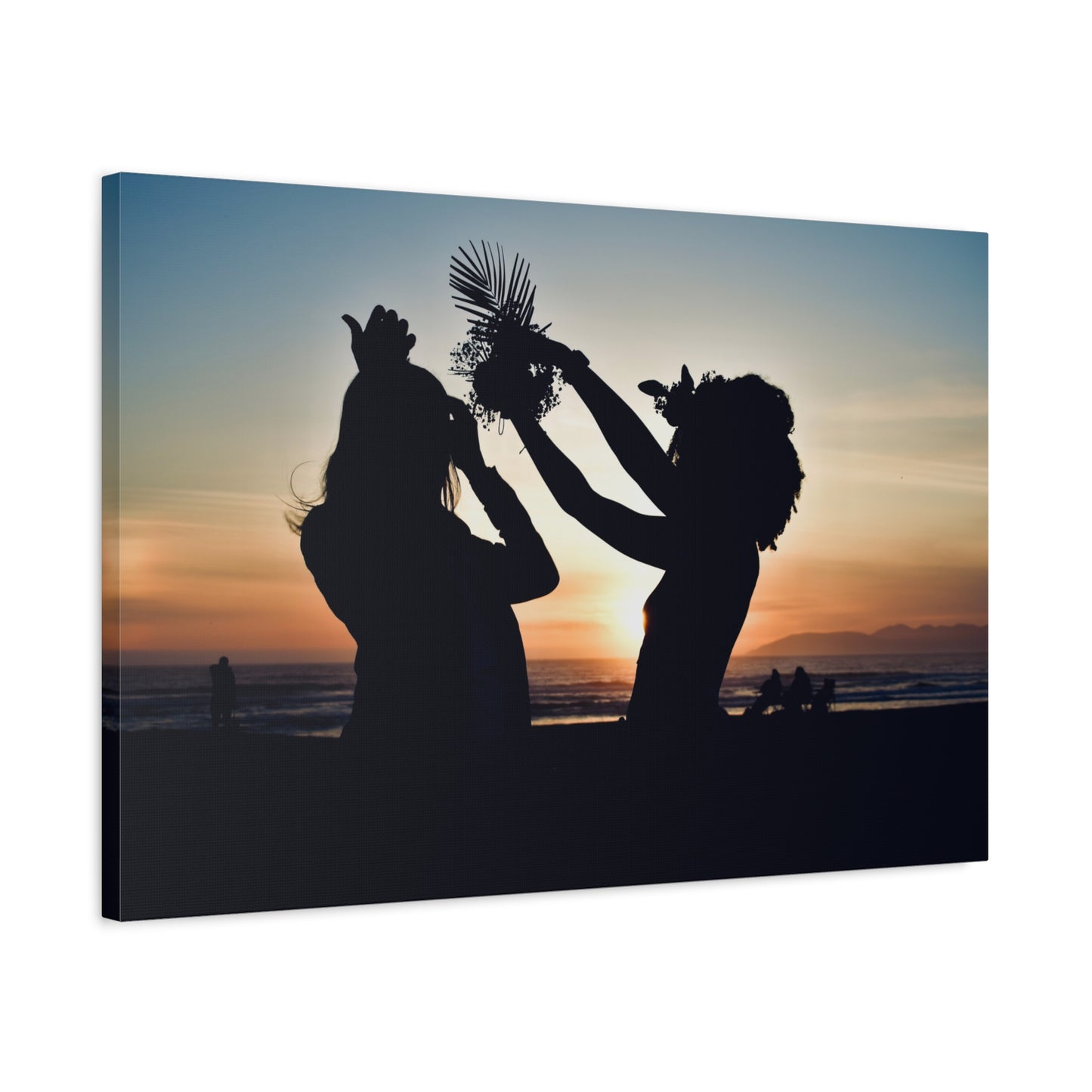 Silhouettes at Sunset Canvas Print | Beach Wall Art from Pismo Beach California