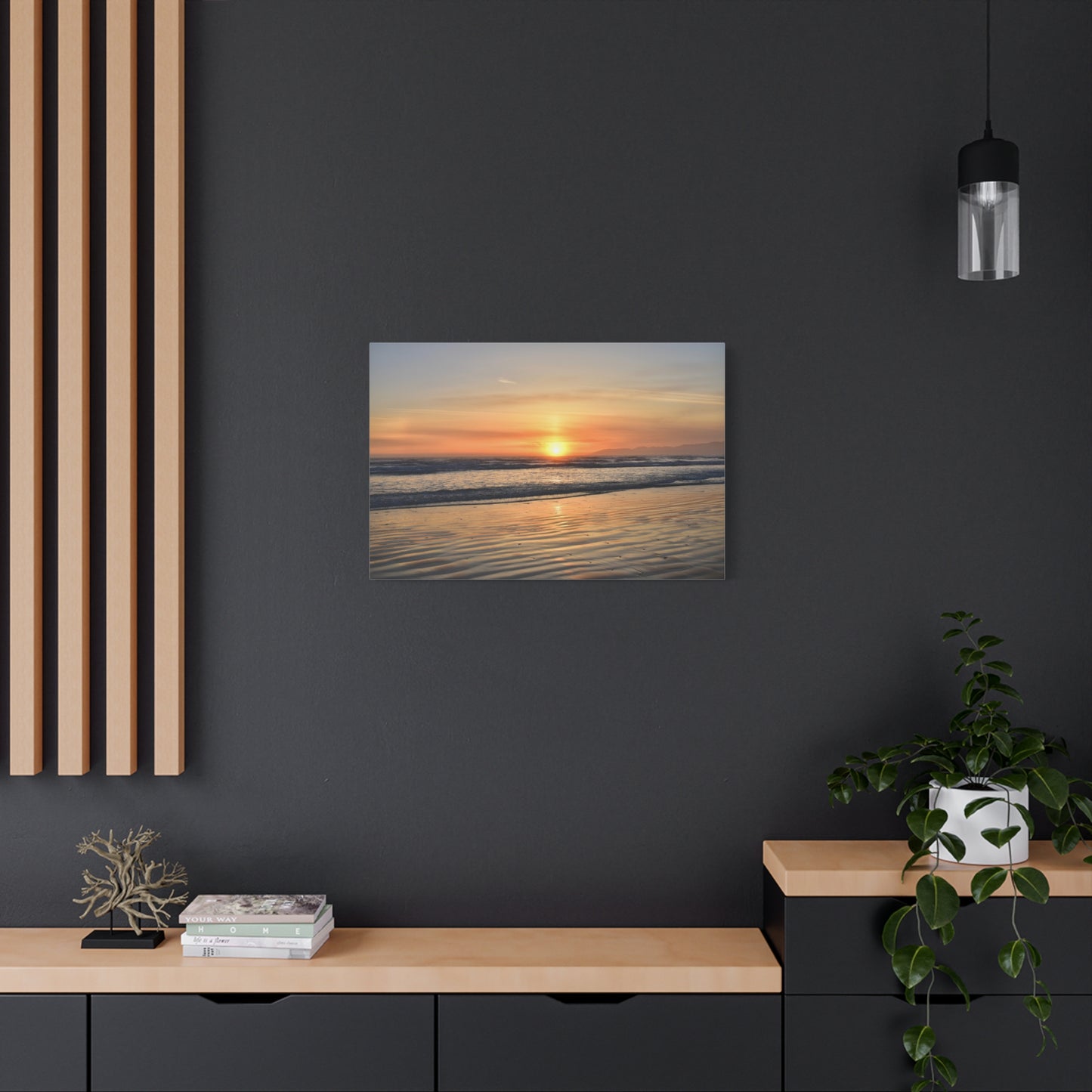 Enchanting Oceano Sunset - Canvas Print | Captivating Coastal Wall Art