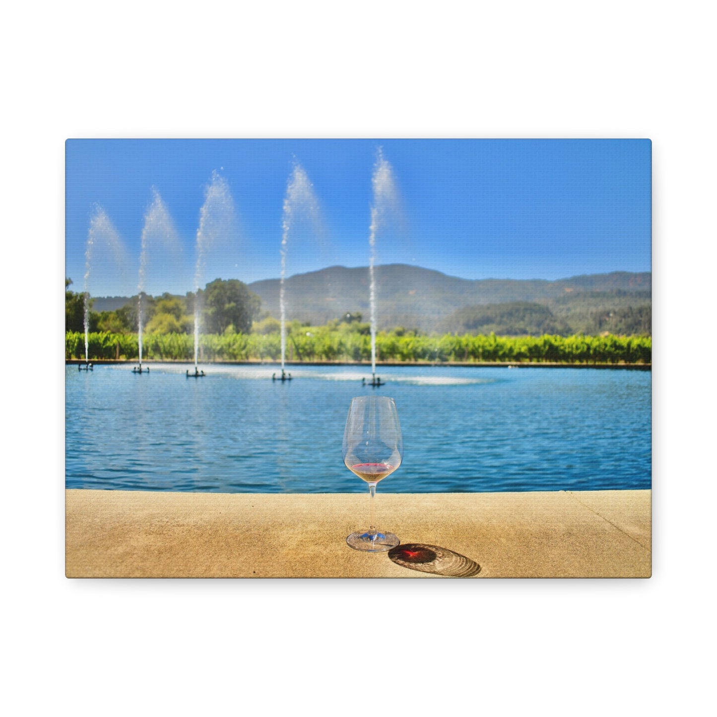 Wine and Water Reflections Canvas Print | Wall Art from Napa Valley, California