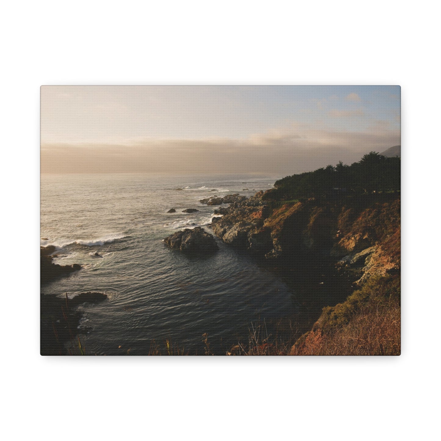 Vibrant Coastal Beauty at Big Sur, California - Canvas Print | Nature-Inspired Art for Your Home