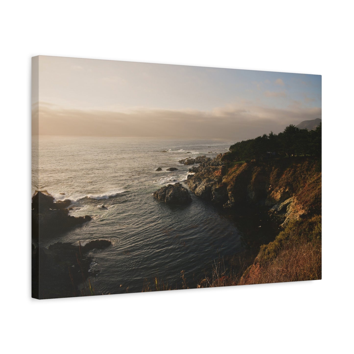 Vibrant Coastal Beauty at Big Sur, California - Canvas Print | Nature-Inspired Art for Your Home