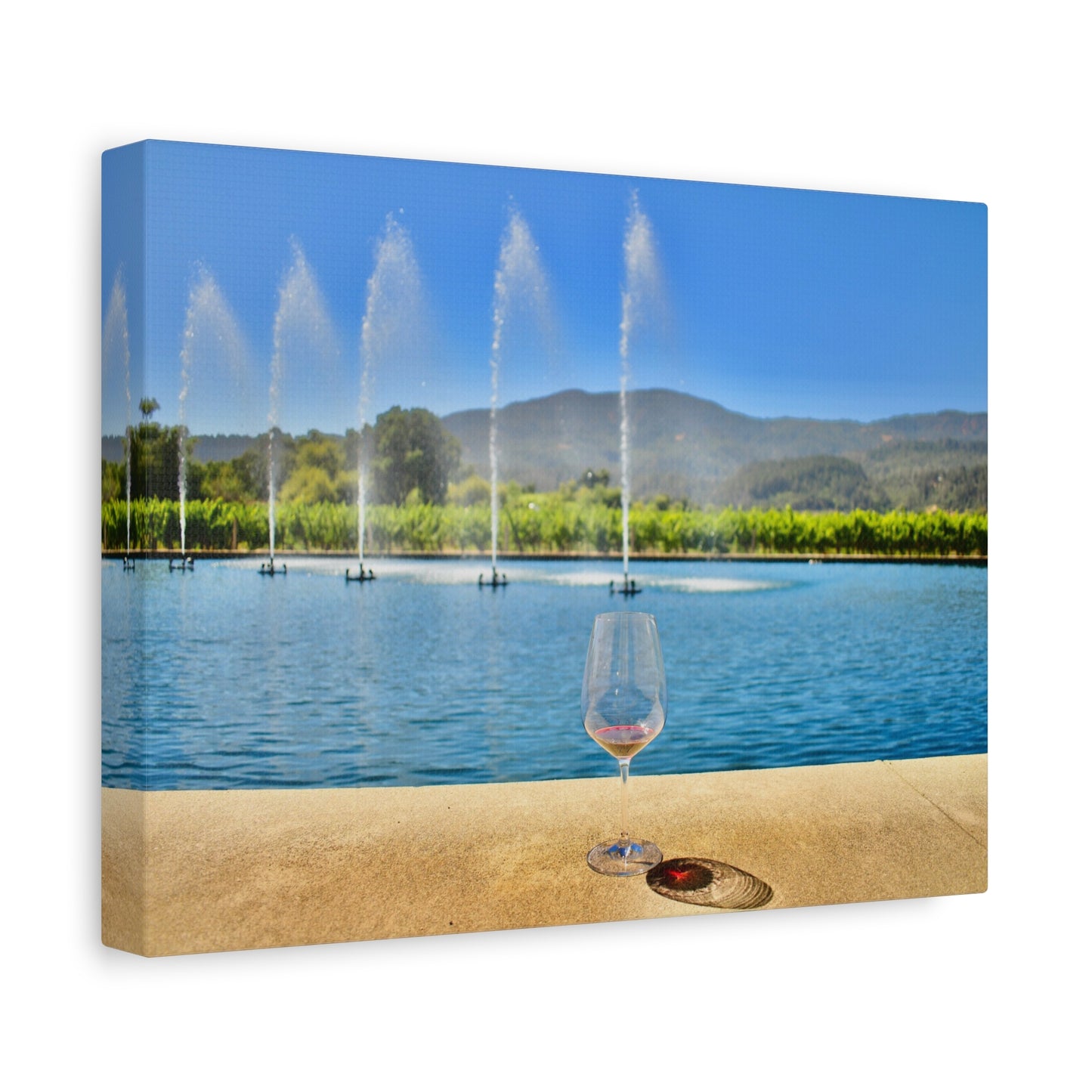 Wine and Water Reflections Canvas Print | Wall Art from Napa Valley, California